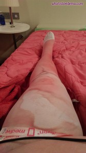Lying in bed in the hotel