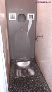 Rest stop toilet in France